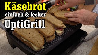 Einfaches Rezept für den Tefal OptiGrill  Käsebrot [upl. by Llehcim]