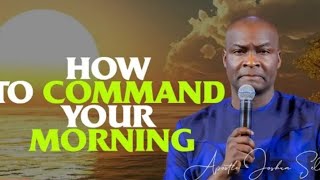 COMMANDING YOUR MORNING TO DELIVER BY APOSTLE JOSHUA SELMAN [upl. by Sladen]