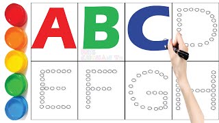 Abc Dotted Tracing English Alphabet Writing Preschool learning abc alphabets kidschohantv 698 [upl. by Reeva]