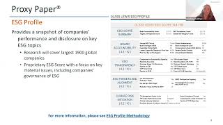 Glass Lewis New ESG Profile [upl. by Anuala]