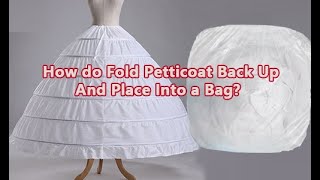 How do fold hoop skirt crinoline petticoat back up and place into a bag [upl. by Yliah]