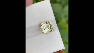 390 carats  Light Yellow Scapolite Stone Cushion Cut Tanzanian Gemstone viral gemstone [upl. by Hyams755]