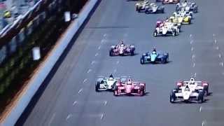 2015 Indy 500 Montoya quotpass in the grassquot [upl. by Fondea]