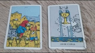 Seis de copas combinaciones con todos los arcanosmenores del tarot oros copas bastos espadas [upl. by Mahala746]