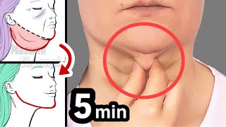 5MIN DOUBLE CHIN FAT  FACE LIFT  SLIM NECK🔥 HOME JAPANESE FACE EXERCISE [upl. by Adnilemre]