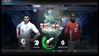 PES 2011 England vs Classic England [upl. by Erek]