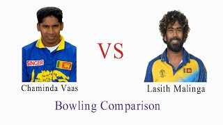 Chaminda Vaas Vs Lasith Malinga Bowling Comparison 2021 ODI Test and T20I [upl. by Nitreb]