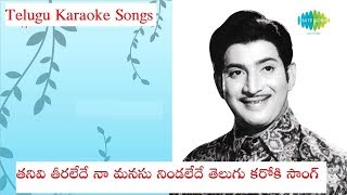 Thanivi Teraledhe Telugu Karaoke song telugu lyrics [upl. by Scuram]