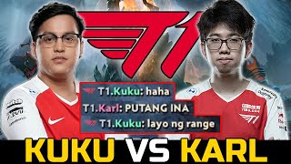 KARL SANTINO VS KUKU  T1 CARRIES MEET DOTA 2 [upl. by Araes]