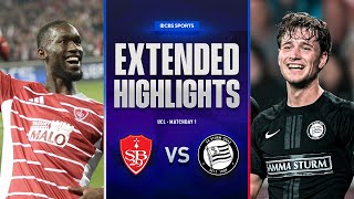 Brest vs Sturm Graz Extended Highlights  UCL League Phase MD 1  CBS Sports Golazo [upl. by Eserahc]