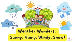 Weather Wonders Sunny Rainy Windy Snow  BooBooABC Kids Song weathersong [upl. by Yadrahs]