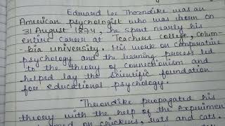 INTRODUCTION TO THORNDIKE THEORY  SR THEORY  TRIAL AND ERROR THEORY [upl. by Adnotal329]