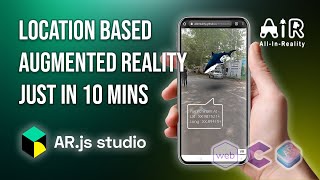 Location Based Augmented Reality Using ARjs  WebAR  ARjs Studio in 10 Minutes [upl. by Juliet]