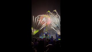 Walt Disney World Orlando Florida Magic Kingdom fireworks light show Cinderellas Castle 2023 HDR [upl. by Eirffej]