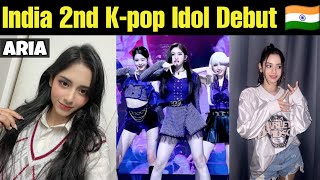 Indian 2nd Kpop Idol Aria Debut 🇮🇳 एक और Indian Girl 💜 Become Kpop idol from India 🇮🇳 bts kpop [upl. by Anaul]