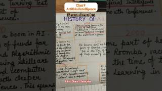 Artificial Intelligence History Class 9  AI Handwritten Notes Video shorts viralvideo ExpHub [upl. by Reaht]