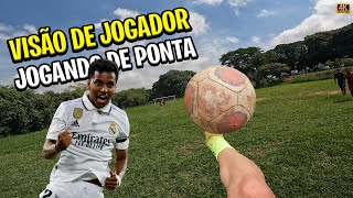 VISÃO DE UM JOGADOR DE FUTEBOL JOGUEI DE PONTA IGUAL O RODRYGO GOES DRIBLEI MUITO E TEVE TRETA [upl. by Aihseit350]