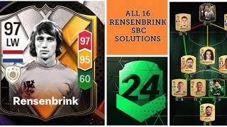 ROB RENSENBRINK  ALL 16 SBC SOLUTIONS  MADFUT ICON  MADFUT 24 [upl. by Iahk]