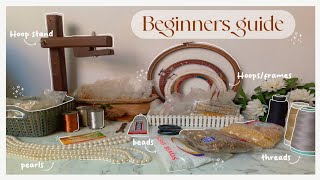 Beginners guide to all the beads material✨Embroidery hoop stand🤍QnA [upl. by Korfonta]