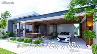 Simple House  House design idea  12m x 18m 216sqm  3Bedroom [upl. by Billmyre]