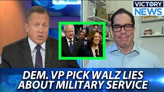 Victory News Dem VP Pick Walz Lies about Military Service [upl. by Ybok]