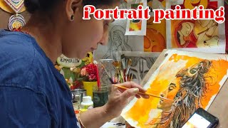 Portrait painting step by step [upl. by Pussej]