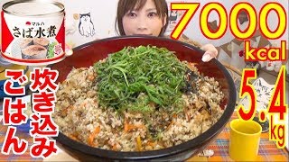 【MUKBANG】 Simple But Easy Mixed Rice Using Canned Mackerel  Miso soupّ 54Kg 7000kcalUse CC [upl. by Raamal]