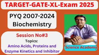 PYQ GATE 20072024 Years on GATEXL Biochemistry S3 Topic Amino Acids Proteins amp Enzyme Kinetics [upl. by Acira]