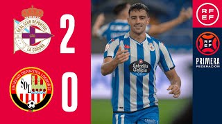 Resumen PrimeraFederación  RC Deportivo 20 SD Logroñés  Jornada 12 Grupo 1 [upl. by Beckett]