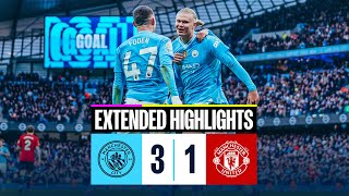 Manchester City 31 Manchester United  Foden Screamer amp Haaland Goals  Extended Highlights [upl. by Fitts569]