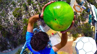 DODGING HEAVY STUFF with RC CARS From 45m Tower [upl. by Puglia]