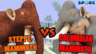 Columbian Mammoth vs Steppe Mammoth  Cenozoic Era Battle S3E8  SPORE [upl. by Fleur]