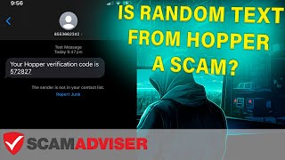 “Your Hopper Verification Code Is” Text Message From 8553662242  Is This a Scam [upl. by Nahtanohj]