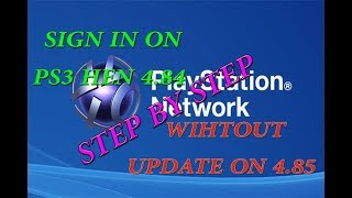 How to signin on PS3 Hen 484 without update on 485 UrduHindi [upl. by Susana]