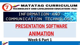 TLE Grade 7 Quarter 1  ICT Week 6 Part 1  PRESENTATION SOFTWARE MS POWERPOINT  ANIMATION [upl. by Eidnar]