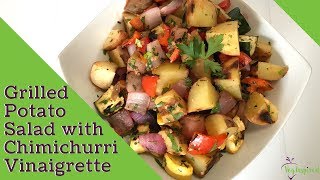 Grilled Potato Salad with Chimichurri Vinaigrette  Vegan  WFPB [upl. by Maloney]