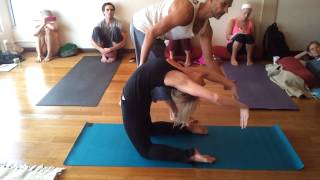 Kapotasana Adjustment with Tim Feldmann Second Series Ashtanga Yoga [upl. by Annirtak]