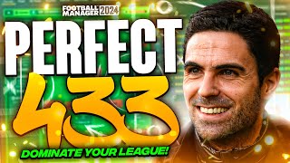 FM24 PERFECT 433 94 WIN RATE  FM24 Tactics  Football Manager 2024 Tactics [upl. by Atnek]