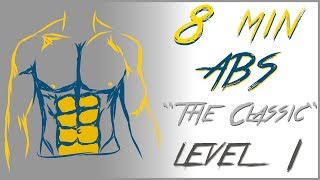 8 Mins abs workout  Level 1 [upl. by Bergen]