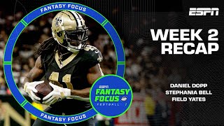 Week Two Recap  Injury Updates  Fantasy Focus 🏈 [upl. by Baskett]