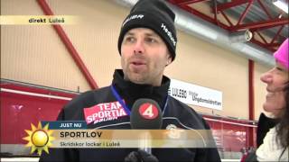 Sportlov och målvaktsträning i Luleå  Nyhetsmorgon TV4 [upl. by Hull]