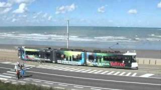 Worlds Longest Tram Line  Belgian coast tram  Kusttram  Straßenbahn  Villamos [upl. by Thilde]