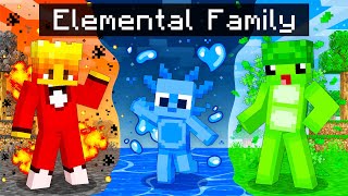 Playing as an ELEMENTAL FAMILY in Minecraft [upl. by Cristal]