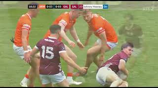 THE HIT THAT ENDED ROB FINNERTYS INVOLVEMENT IN ARMAGH V GALWAY  2024 ALL IRELAND FOOTBALL FINAL [upl. by Nwahsyt579]