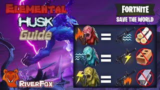 Fortnite STW Elemental Husks Guide  Fire Water and nature [upl. by Treblihp]