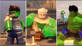 All Hulk Transformations in LEGO Marvel Videogames20132018 [upl. by Tammy913]