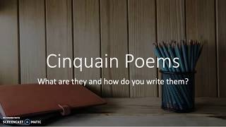 Cinquain Poems [upl. by Koenig]