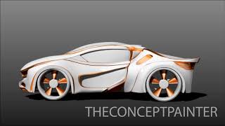 Concept Car  Time lapse in ZBrush 4r6 [upl. by Merilee]