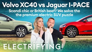 Volvo XC40 Recharge electric vs Jaguar IPACE  Scandi chic or British beef  Electrifying [upl. by Deirdre978]