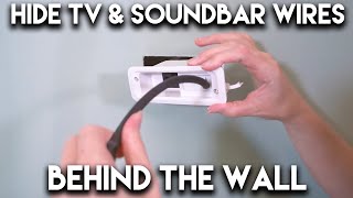 How To Hide Your TV And Soundbar Cables Behind The Wall In 30 Minutes [upl. by Ttirrej233]